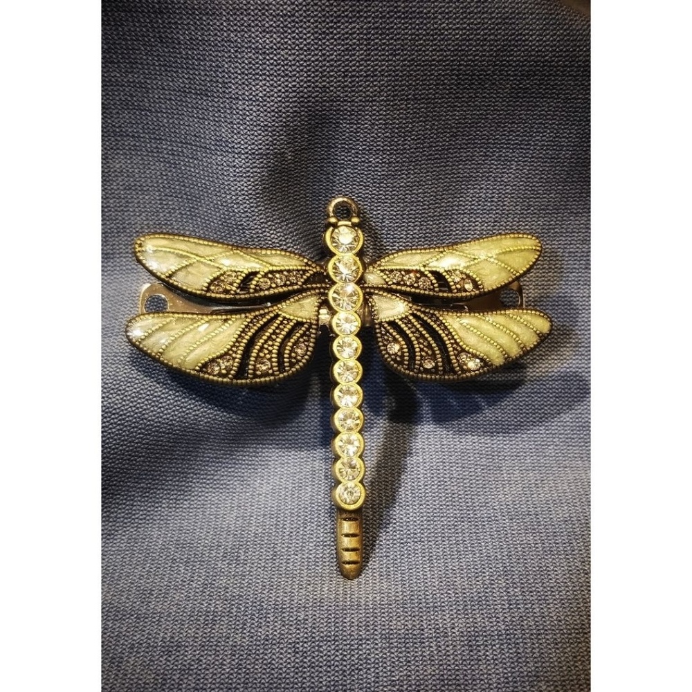 Dragonfly Rhinestone Embellished Hair Clip